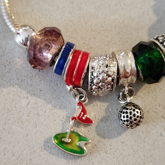 Golfer Charm Bracelet - Picture 2 of 5
